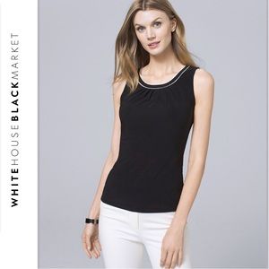 Whitehouse Blackmarket Gathered-Detail Shell Fits as XS